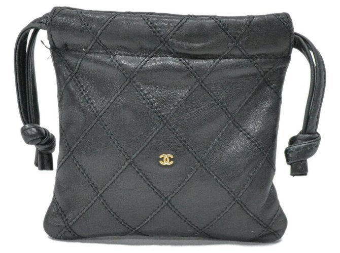 Chanel COCO Mark Black Leather  ref.227553