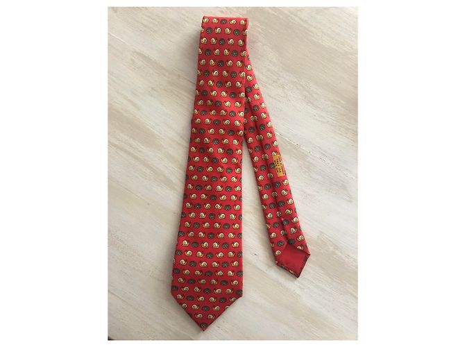 Hermès Hermes Krawatte Rot