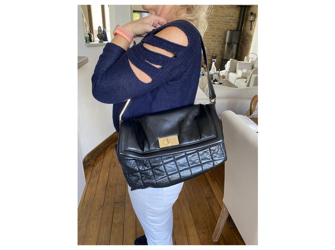 Mademoiselle Chanel Handbags Black Leather  ref.227594