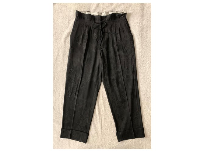 Acne Studio bohemian trousers Black Viscose  ref.227596