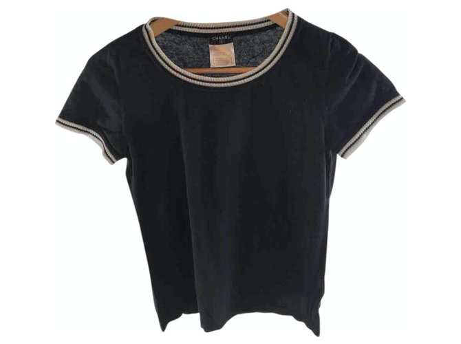 Chanel Tops Navy blue Cotton  ref.227632