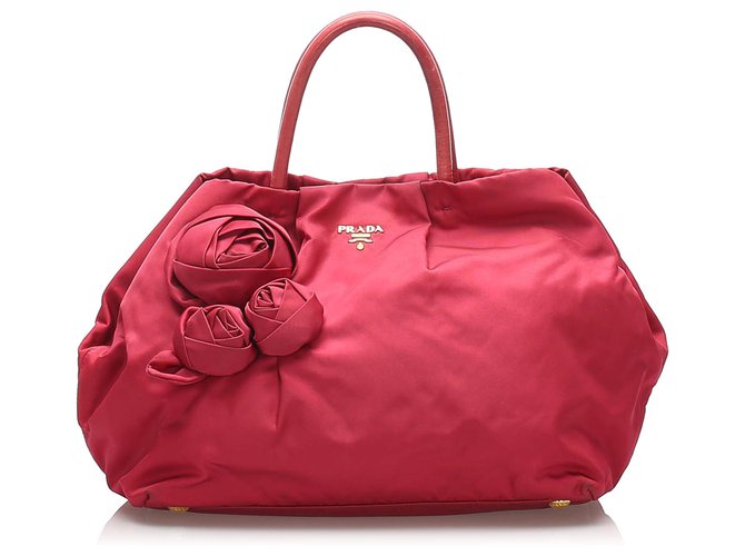 Bolso rosa Tessuto Rose de Prada Nylon Paño ref.227726 - Joli Closet