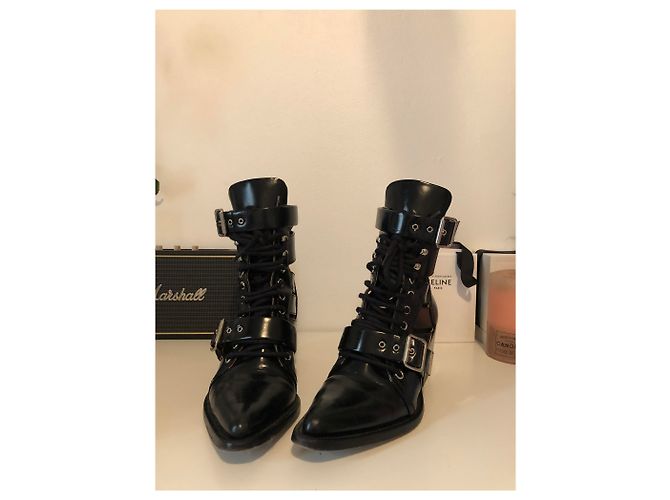 Stivaletti Chloé Reilley in pelle nera Nero