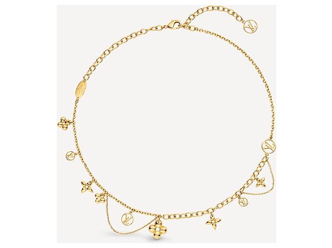 Louis Vuitton LV Halskette blüht Gold hardware