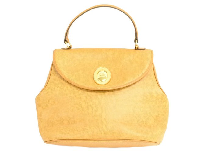 DIOR handbag Yellow Leather  ref.227858