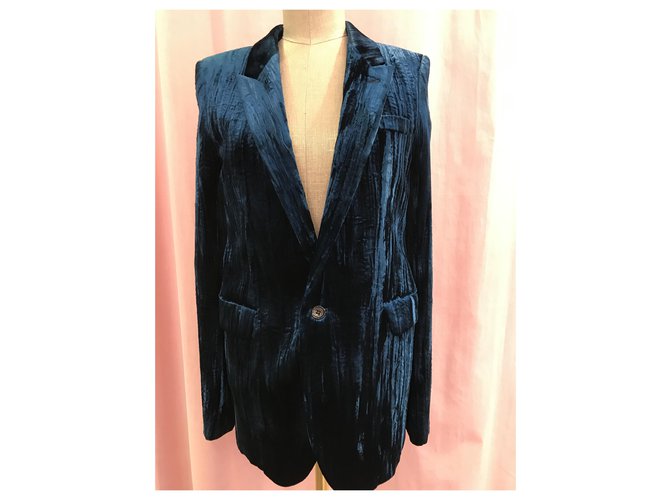 Saint Laurent jacket Blue Velvet  ref.227900