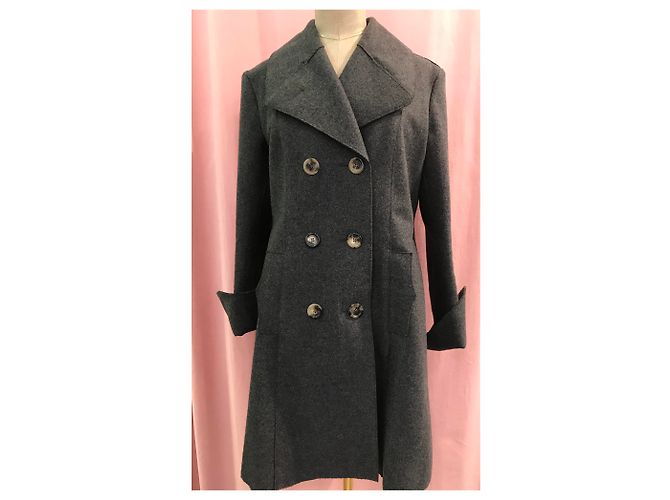 Abrigo Yves Saint Laurent Gris