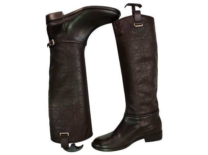 Botas Dior de couro marrom