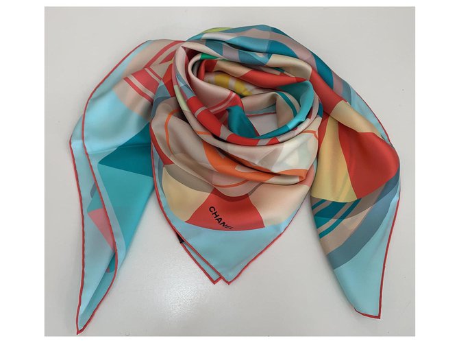 Chanel scarf Multiple colors Silk  ref.227988