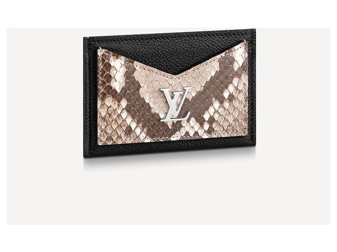 Louis Vuitton LV Lockme Kartenhalter Python Schwarz