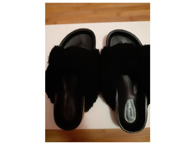 Black Chloé mules - Size 37  ref.228040