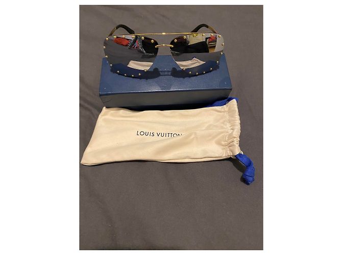 Louis Vuitton Sonnenbrille Aviator Silber Metall