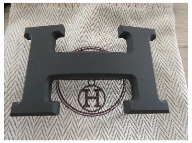 Hermès fivela de cinto em PVD mate Preto