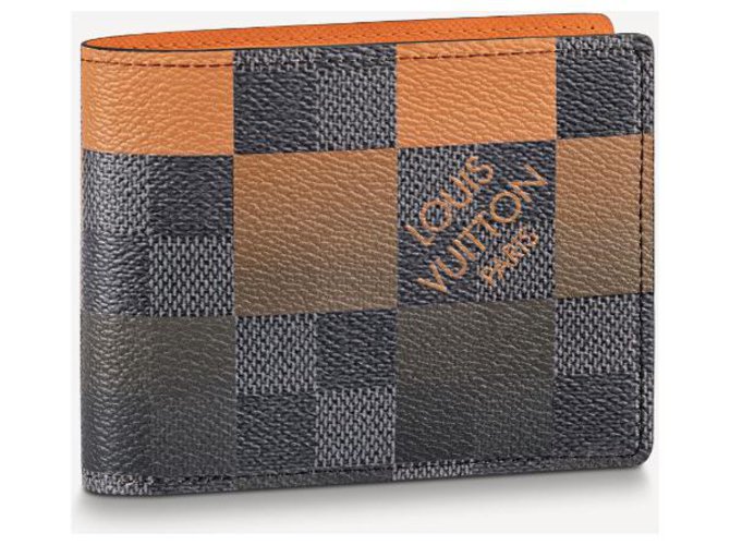 Louis Vuitton LV Multiple Wallet neu Orange Leder  ref.228124