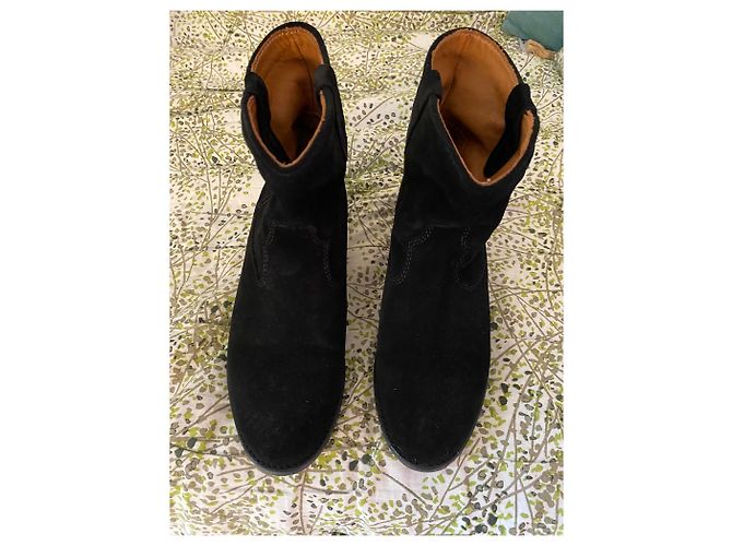 Isabel Marant Crisi Black Suede Ankle Boots