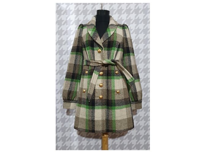 Abrigo de lana tartan Juicy Couture Multicolor