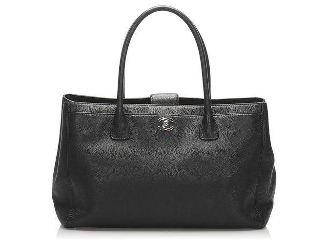 Chanel Black Executive Cerf Caviar Leather Tote Bag  ref.228275