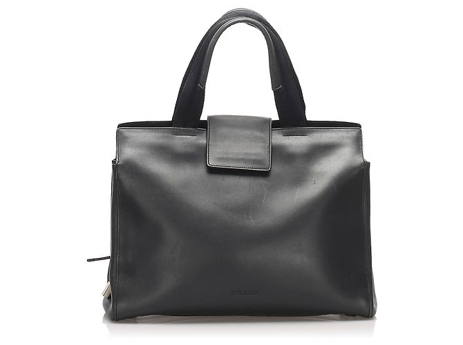 Prada cabas en cuir noir