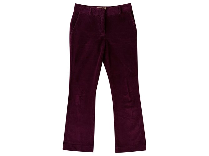 Autre Marque L'autre eligió pantalones de terciopelo Púrpura  ref.228466