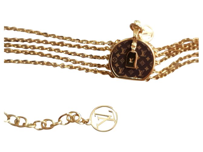 Louis Vuitton Bracelet mini LV Golden  ref.228468