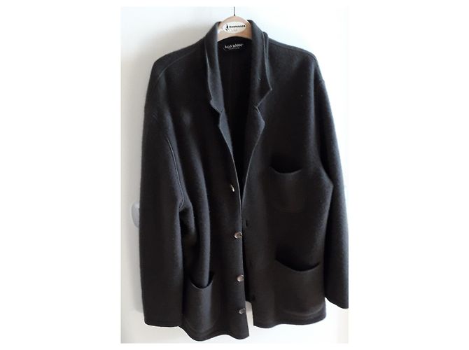 Autre Marque Dunkelgrüne Kaschmirjacke