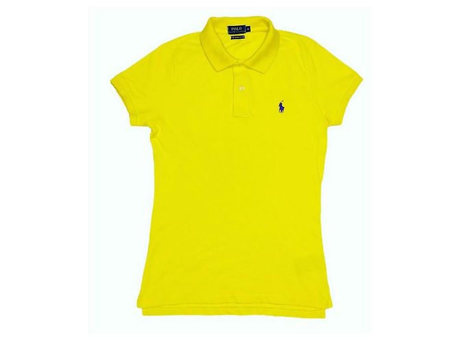 Camiseta Ralph Lauren de algodão amarela Amarelo