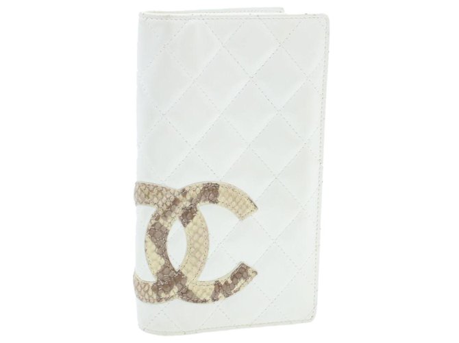 Chanel Cambon Bianco Pelle  ref.228658