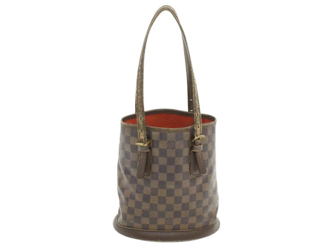Louis Vuitton Bucket Brown Cloth  ref.228708