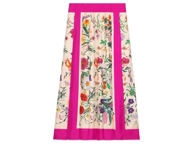 Gucci mid-length skirt Multiple colors Silk  ref.228788