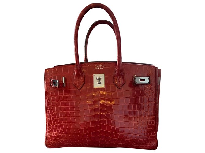 Hermès HERMES BIRKIN 30 Red Exotic leather ref.228791 - Joli Closet