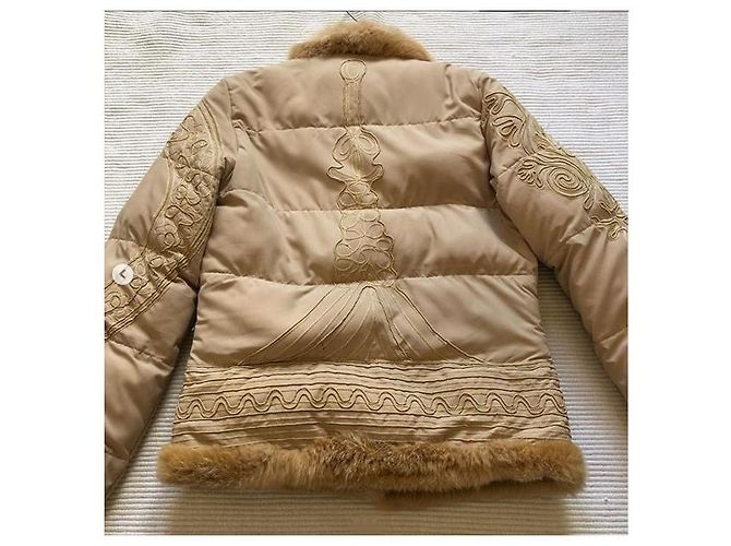 Roberto Cavalli Beige Polyester Coat