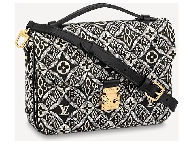 Louis Vuitton Metis MM Jacquard Tasche Grau