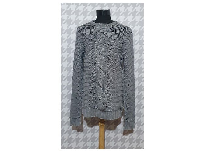 D&G Langer Pullover aus Leinen in Grau 