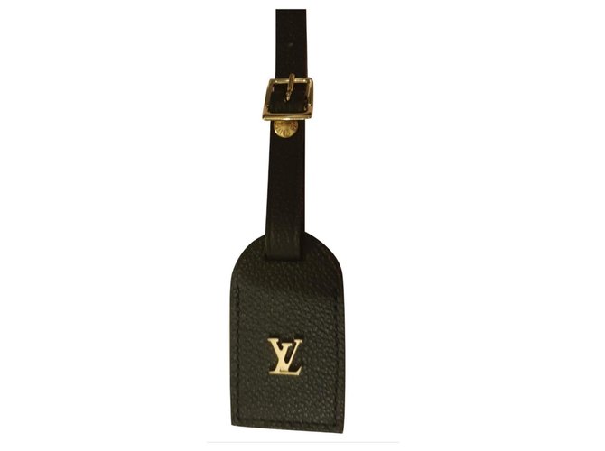 Louis Vuitton Bag charms Black Leather  ref.228881