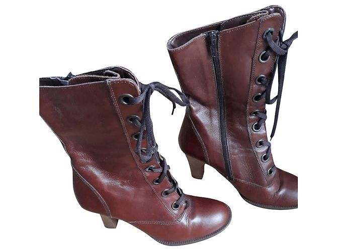Autre Marque Botas Eden Shoes de cuero marrón Castaño