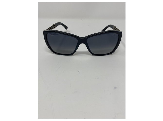 lunettes de soleil chanel modèle reiusse noir Métal Acetate  ref.228908
