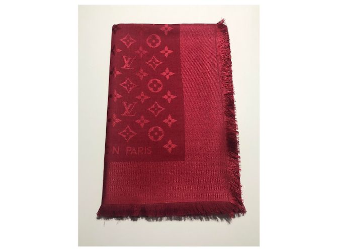 Scialle Louis Vuitton Monogram rosso