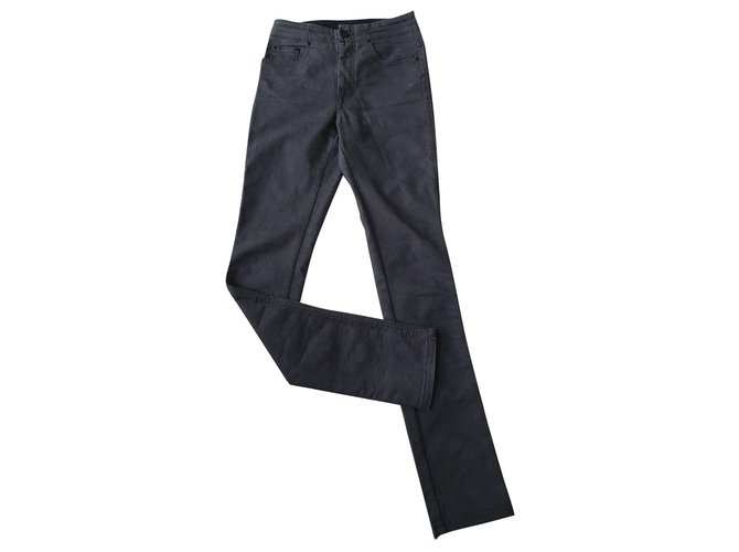 Filippa K jeans Coton Elasthane Gris anthracite  ref.228920