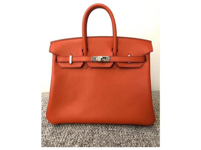 Hermès Birkin 25 Orange Leather  ref.228951