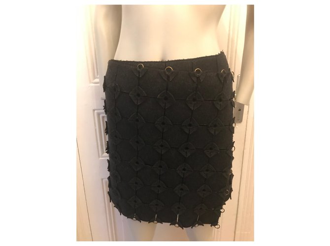 Tory Burch Black skirt Wool  ref.228969