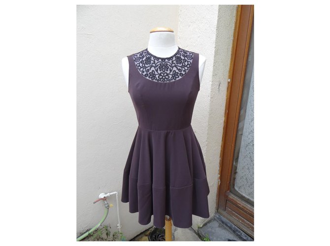 Needle & Thread Dresses Brown Silk Polyester  ref.228994