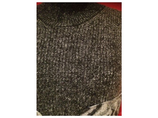 Vestido Kenzo gris de lana y mohair