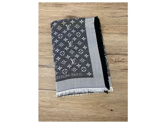 Scialle Louis Vuitton Denim nero