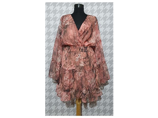 Autre Marque FOREVER UNIQUE Kleid Mehrfarbig Polyester Mehrfarben
