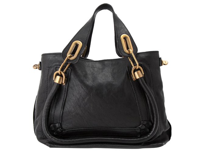 Chloé Chloe Black Small Paraty Leather Handbag Pony-style calfskin  ref.229332