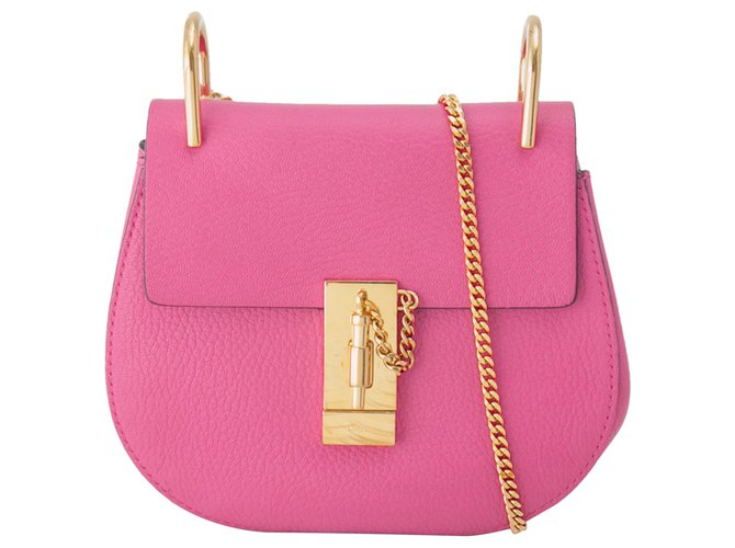 CHLOE Calfskin Mini Marcie Round Crossbody Bag Rusty Pink 1377999 |  FASHIONPHILE