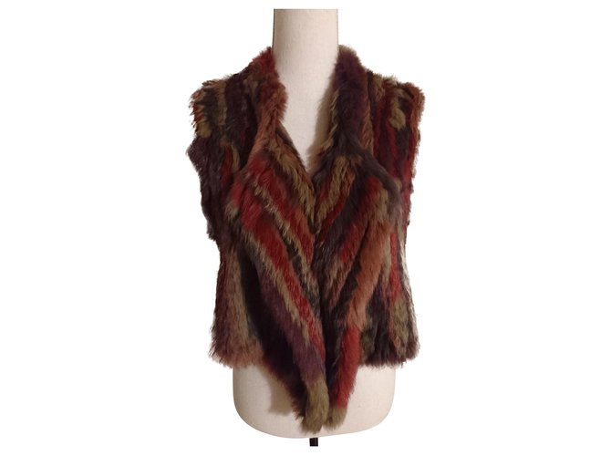 Antik Batik Knitted Rabbit Fur Vest Multiple colors  ref.229443