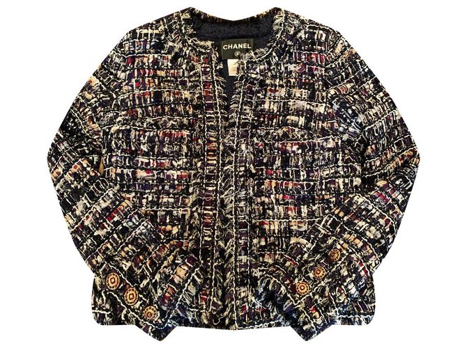 Chanel costosa giacca di tweed Multicolore  ref.229494