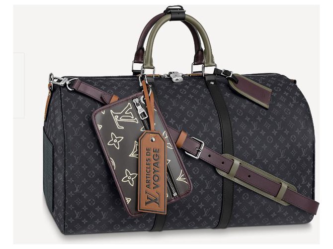 Louis Vuitton LV Keepall patchwork nuevo Gris Cuero  ref.229496