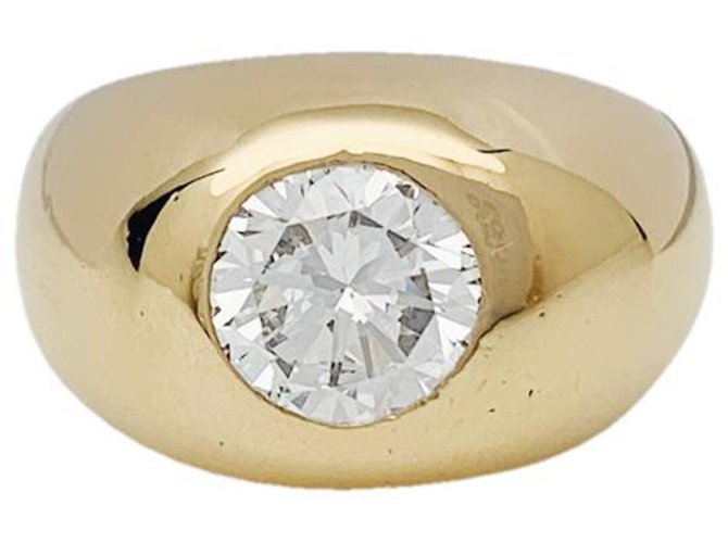 Anello con diamanti Cartier 1,34 carato. Oro giallo  ref.229588